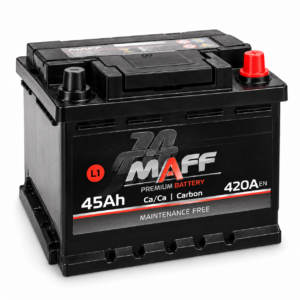 Акумулятор автомобільний MAFF 545 E0, 12 В, 45 А·год, 420 А, R+