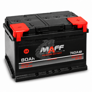 Акумулятор автомобільний MAFF 580 E8, 12 В, 80 А·год, 740 А, R+